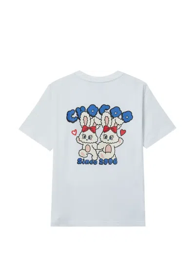 Chocoolate Rabbit-print T-shirt In Blue