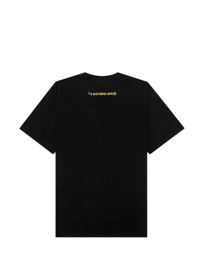 A Bathing Ape Bitmap Logo T-shirt In Black