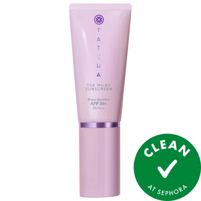 Tatcha Mini The Milky Sunscreen Broad Spectrum Spf 50+ With Encapsulated Ectoin + Vitamin E 0.5 Oz/15ml In Purple