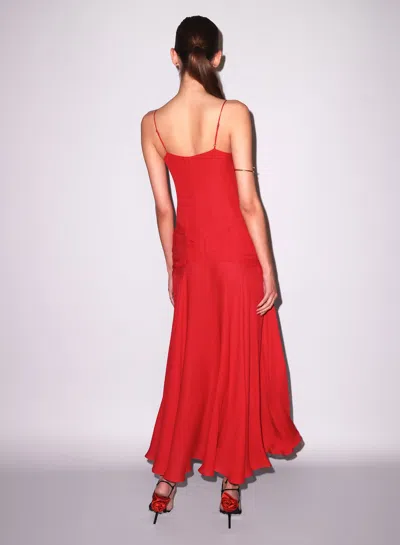 Fleur Du Mal Nina Maxi Dress In Red