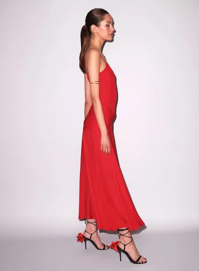 Fleur Du Mal Nina Maxi Dress In Red
