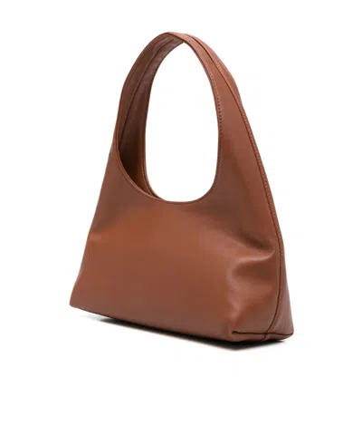 A.p.c. Structured Shoulder Bag With Bold Lettering In Brown