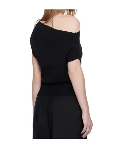 Christopher Esber Off-shoulder Sweater In Black