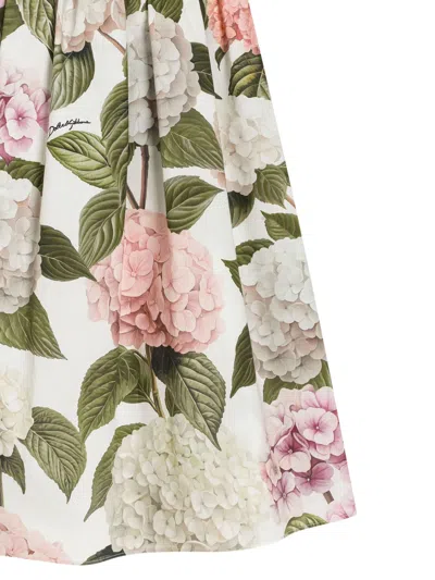 Dolce & Gabbana Hydrangea-print Poplin Dress In Multi