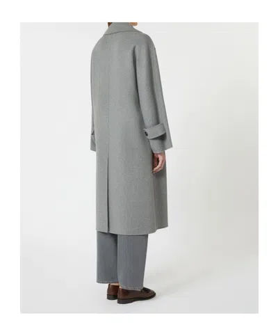 Max Mara Single-breasted Wool Coat In Gray