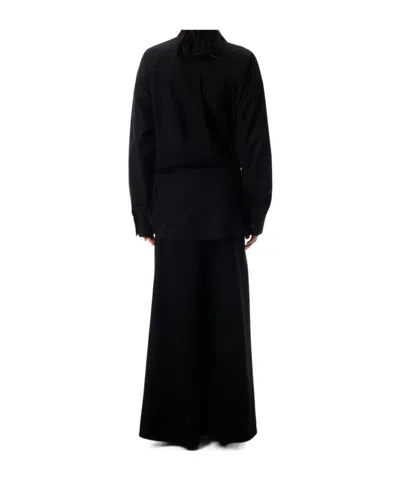 Alexander Wang Pre-styled Wrap Mini Dress In Cotton In Black