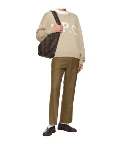 A.p.c. Journal Small Check Shoulder Bag In Brown