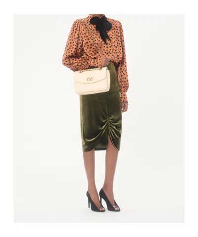 Valentino Garavani  Garavani Djuna Medium Chain Bag In Nappa Leather Woman Butter Uni In Yellow