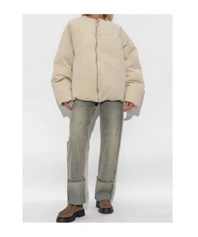 Entire Studios Puffer Zip-front Jacket In Neutral
