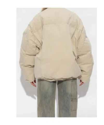 Entire Studios Puffer Zip-front Jacket In Neutral