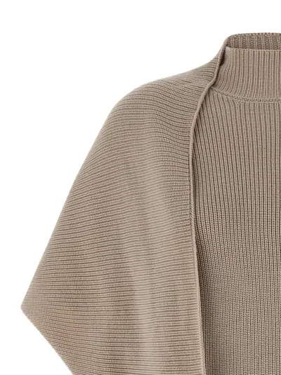Entire Studios Wrap Sweater In Brown