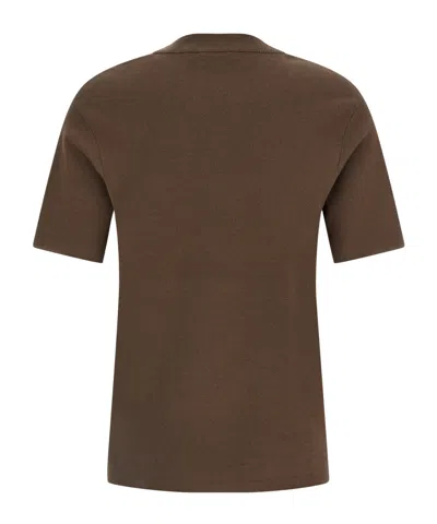 Entire Studios Mercerized Crew Neck T-shirt In Brown