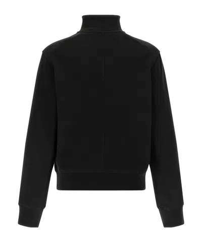 Entire Studios High-neck Buttoned Sweatshirt In Black