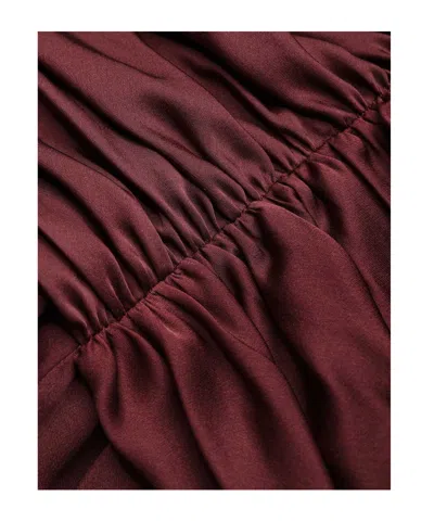 Zimmermann Luna Draped Silk Wide-leg Pants In Burgundy