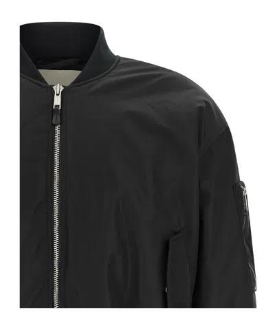 Entire Studios Nylon Bomber Jacket Puffer Jackets Black In Black