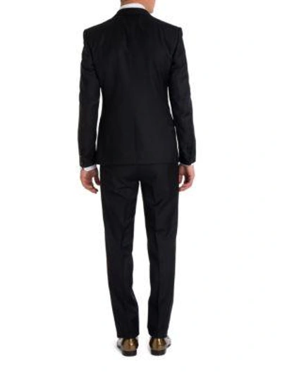 Shop Dolce & Gabbana Virgin Wool-blend Two-button Tuxedo In Black