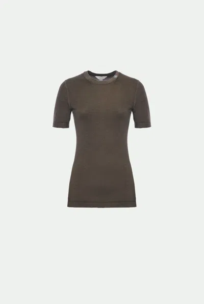 Malo Tavolozza Short-sleeves Sweater In Brown