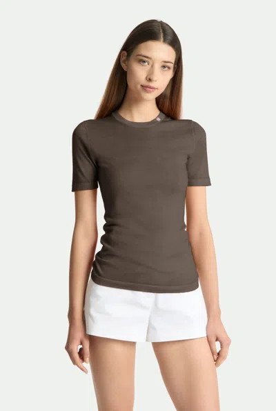 Malo Tavolozza Short-sleeves Sweater In Brown