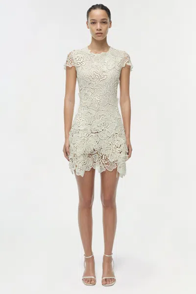Simkhai Novelle Lace Mini Dress In White