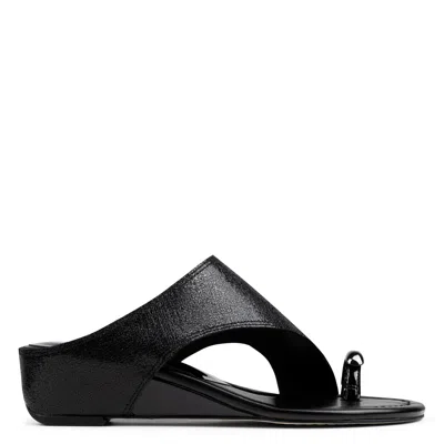 Donald Pliner Vesna Toe Loop Wedge Sandal In Black