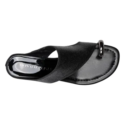 Donald Pliner Vesna Toe Loop Wedge Sandal In Black