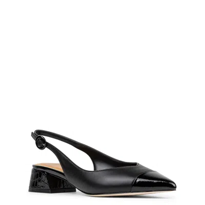 Donald Pliner Payton Leather Slingback Pump In Black