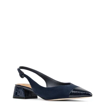 Donald Pliner Payton Leather Slingback Pump In Blue