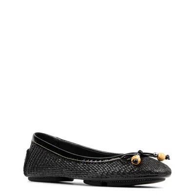 Donald Pliner Rosita Raffia Ballerina In Black