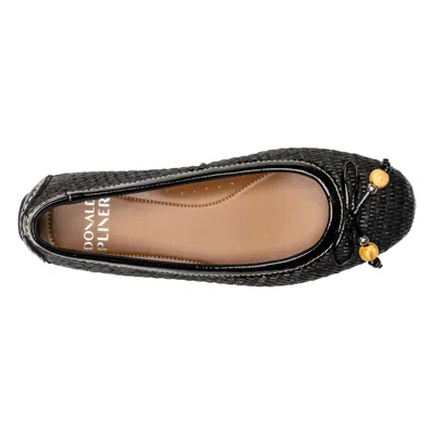 Donald Pliner Rosita Raffia Ballerina In Black