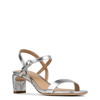 Donald Pliner Block Heel Sandal In Metallic