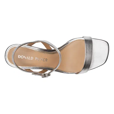 Donald Pliner Block Heel Sandal In Metallic