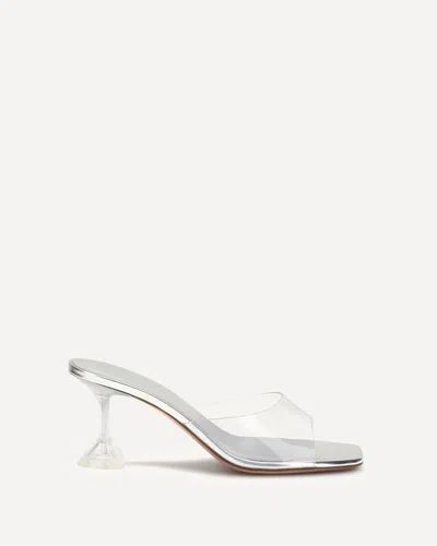 Amina Muaddi Women Lupita Glass Sandals In Silver