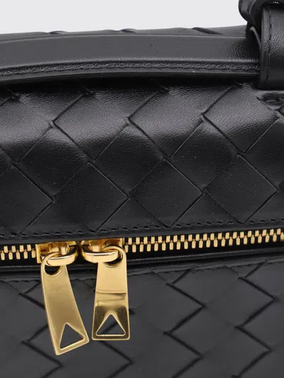 Bottega Veneta Womens Nocturnal-gold Bang Bang Intrecciato Leather Cross-body Bag In Black