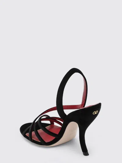 Valentino Garavani Women Black Velvet Slingback Heels, 4.5 Luxury Pumps & Heels For Women Darveys