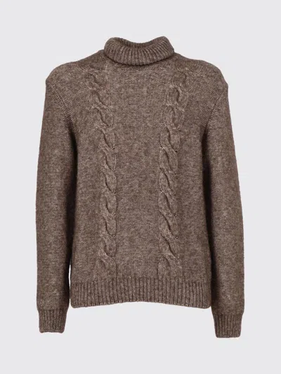 K-way Lapel Sweater In Brown