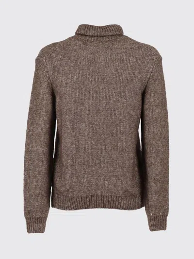K-way Lapel Sweater In Brown