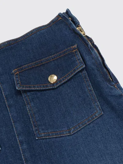 Chloé Denim Midi Skirt In Blue