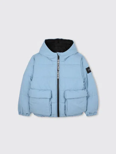 Marc Jacobs Checked Puffer Jacket In Blue