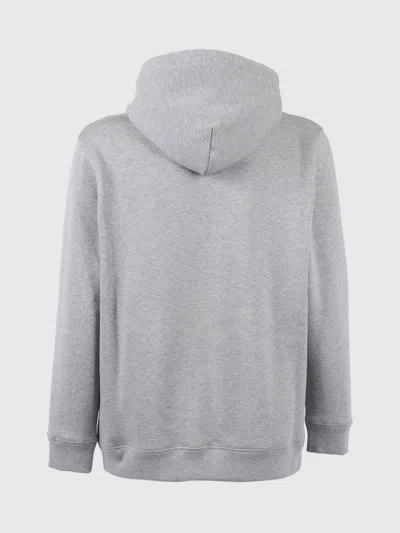 Dondup Light Grey Cotton Hoodie With Adjustable Drawstring In Gray