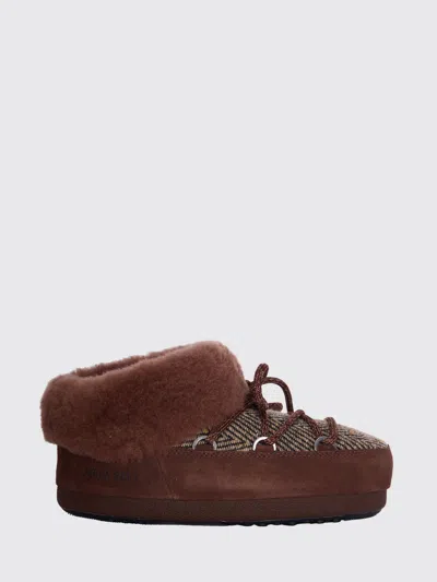 Moon Boot Chic Mini Clog Boot With Sterling Trim And Lace-up Closure In Animal Print