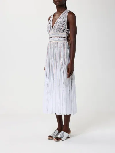 Missoni Striped Knit Midi Dress Empire Waist In Multi