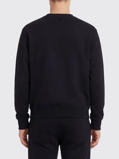 Ami Alexandre Mattiussi Ami Paris Embroidered Crew Neck Sweater With Ribbed Trims In Black