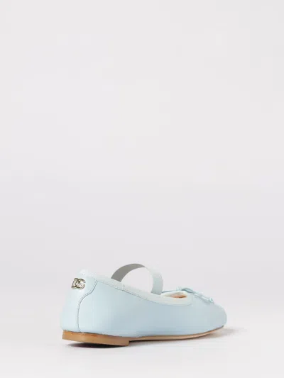 Dolce & Gabbana Bow-detail Ballet Flats In Blue
