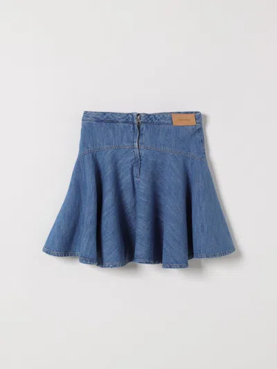 Givenchy Flared Zip Skirt In Blue