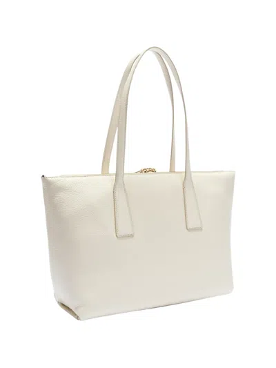 Furla Olivia Borsa Shopping L Panna Bianco Pelle Di Vitello Granata Donna In White
