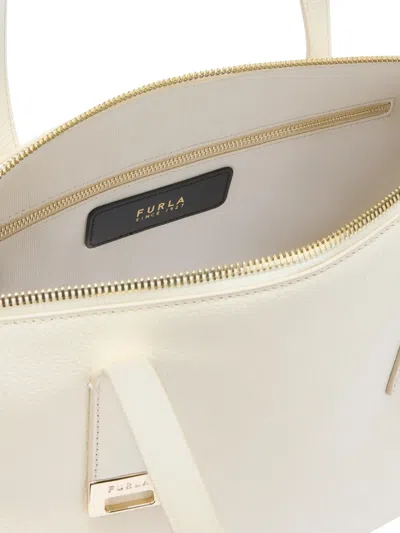 Furla Olivia Borsa Shopping L Panna Bianco Pelle Di Vitello Granata Donna In White