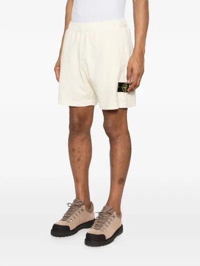 Stone Logo-patch Shorts In White