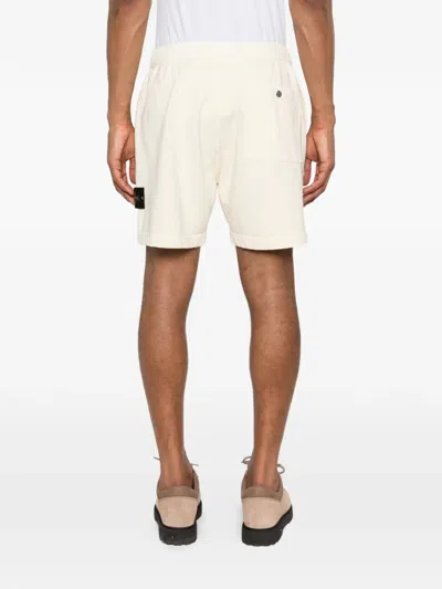Stone Logo-patch Shorts In White