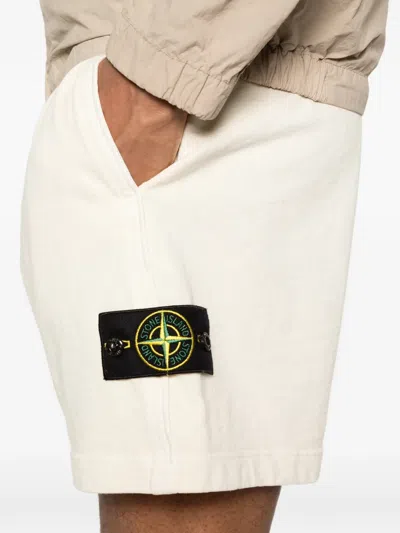 Stone Logo-patch Shorts In White
