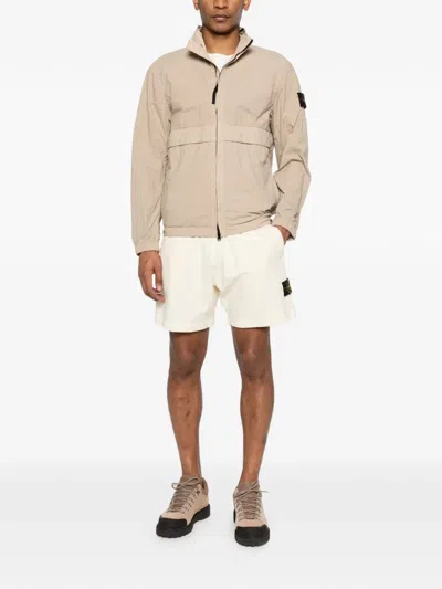 Stone Patch-pocket Jacket In Neutral